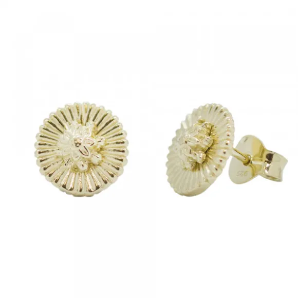 Pendientes Radial Plata Dorada