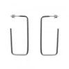Pendientes Rectangulares Rutenio 40mm
