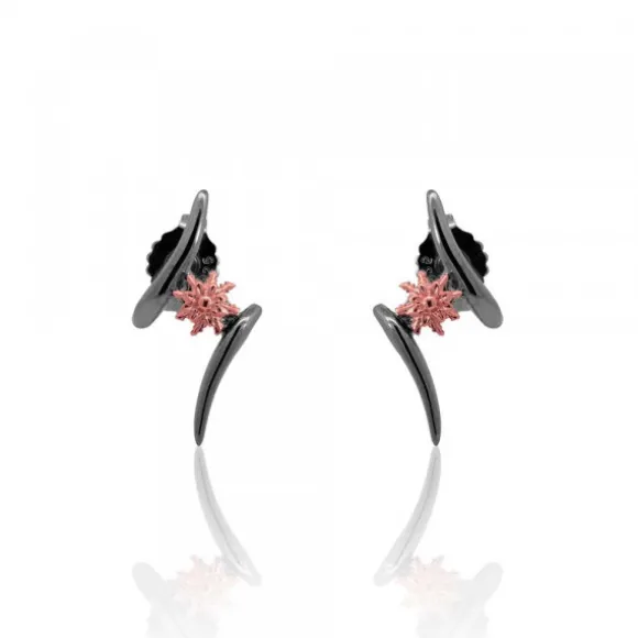 Pendientes Tximist de Rutenio y Plata Rosa