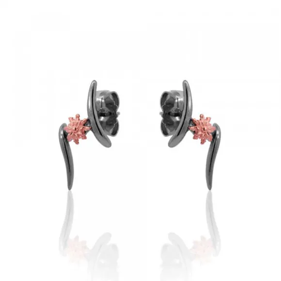 Pendientes Tximist de Rutenio y Plata Rosa