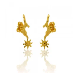 Pendientes Ur de Plata Dorada