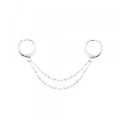 Piercing Cadena Doble Cripa Plata