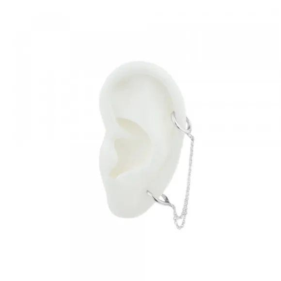 Piercing Cadena Doble Cripa Plata