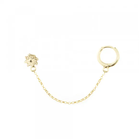 Piercing Eguzkilore Cadena Plata Dorada y Cripa