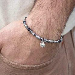 Pulsera Acero con Lapislázuli