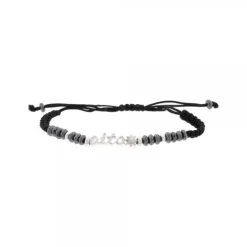Pulsera Aita Plata Hematites Ajustable
