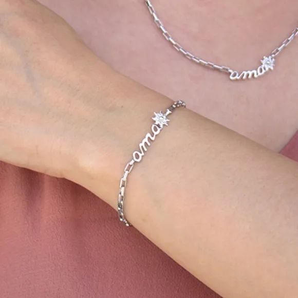 Pulsera Ama Bayona Plata