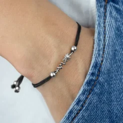 Pulsera Ama Berria Macramé de Plata