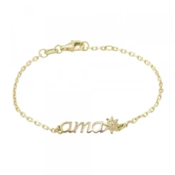 Pulsera Ama de Oro 18kt.17cm
