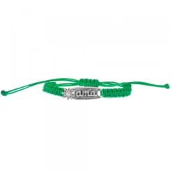 Pulsera Ama Verde Plata Acabado Rústico