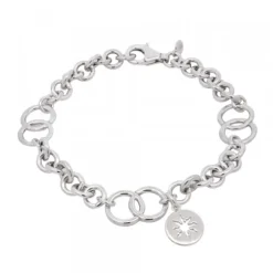 Pulsera Anillas Eguzkilore Plata