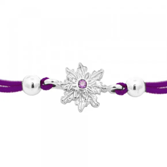 Pulsera Basic Colors Hilo Morado Plata