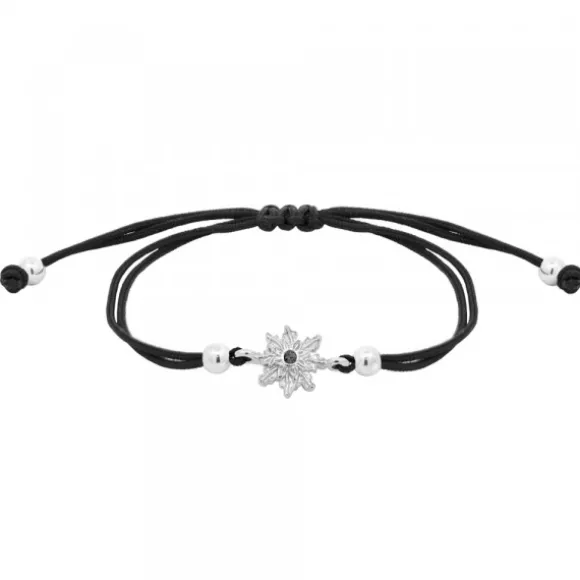 Pulsera Basic Colors Hilo Negro y Circonita Negra