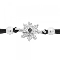 Pulsera Basic Colors Hilo Negro y Circonita Negra