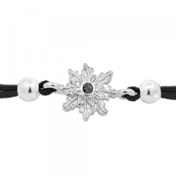 Pulsera Basic Colors Hilo Negro y Circonita Negra