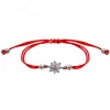 Pulsera Basic Colors Hilo Rojo Rutenio y Circonita Roja
