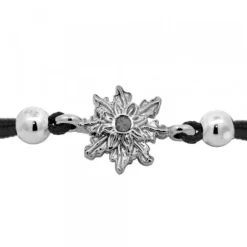 Pulsera Basic Colors Hilo Negro Rutenio y Circonita Negra