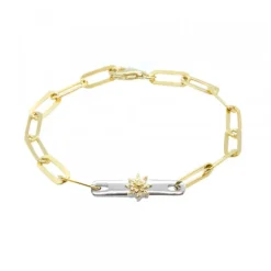 Pulsera Bayona Eslabones Plata Bicolor