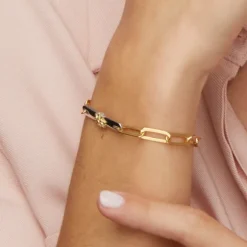 Pulsera Bayona Eslabones Plata Bicolor