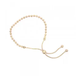 Pulsera Bolas Plata Dorada Ajustable