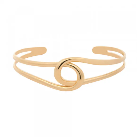 Pulsera Brazalete Hariak Plata Dorada