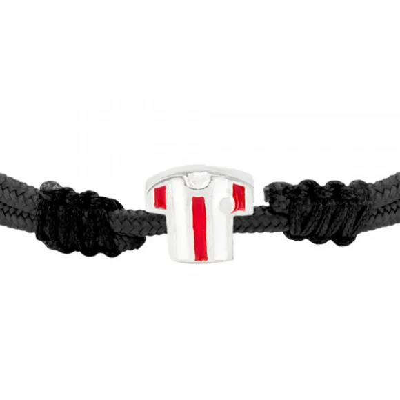 Pulsera Camiseta Rojiblanca Charm Plata