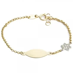Pulsera Chapa Bautizo Oro 18kt. Personalizable