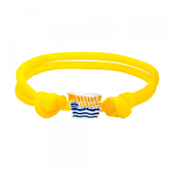 Pulsera Charm Trainera Amarilla Plata