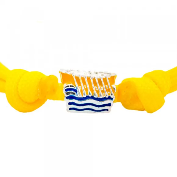 Pulsera Charm Trainera Amarilla Plata