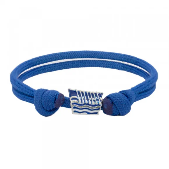 Pulsera Charm Trainera Azul de Plata