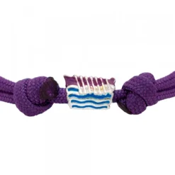 Pulsera Charm Trainera Morada de Plata