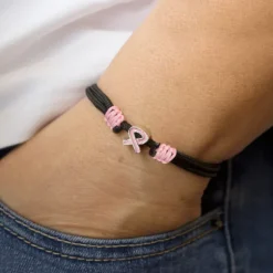Pulsera Contra el Cáncer de Máma Lazo Rosa