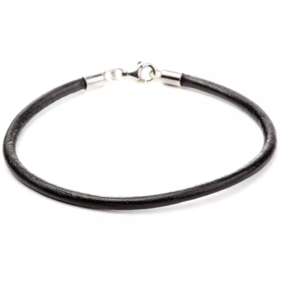 Pulsera Cuero Liso Negro Eguzkicharm