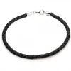 Pulsera Cuero Trenzado Negro Eguzkicharm