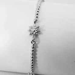 Pulsera de Plata con 3 Eguzkilore y Eslabones Grafilada