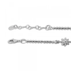 Pulsera de Plata con 3 Eguzkilore y Eslabones Grafilada