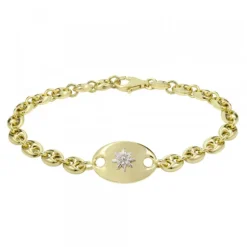 Pulsera Donna de Plata Dorada