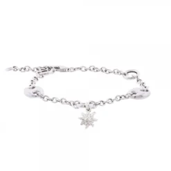 Pulsera Eguzkilore Cadena Rolo y Calabrote de Plata