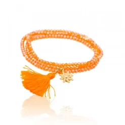 Pulsera Elástica Naranja Triple con Eguzkilore