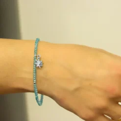 Pulsera Elástica Turquesa con Eguzkilore