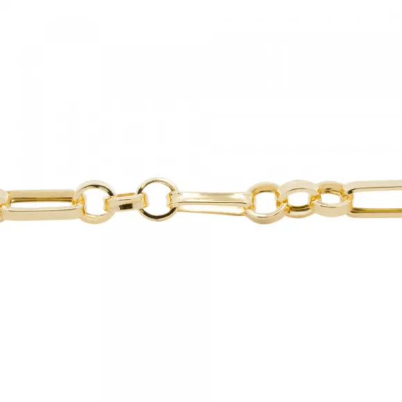 Pulsera Eslabones 3+1 de Plata Dorada