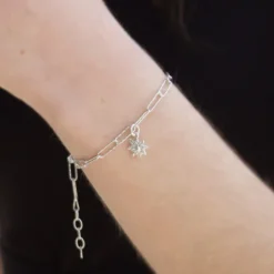 Pulsera Eslabones Martelé de Plata