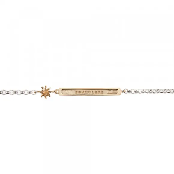 Pulsera Identidad Infantil Plata Rosa Personalizable