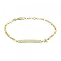 Pulsera Identidad Plata Dorada Eguzkilore Personalizable