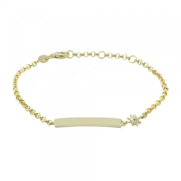 Pulsera Identidad Plata Dorada Eguzkilore Personalizable