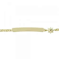 Pulsera Identidad Plata Dorada Eguzkilore Personalizable