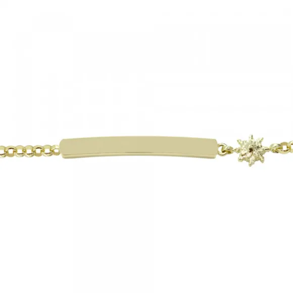 Pulsera Identidad Plata Dorada Eguzkilore Personalizable