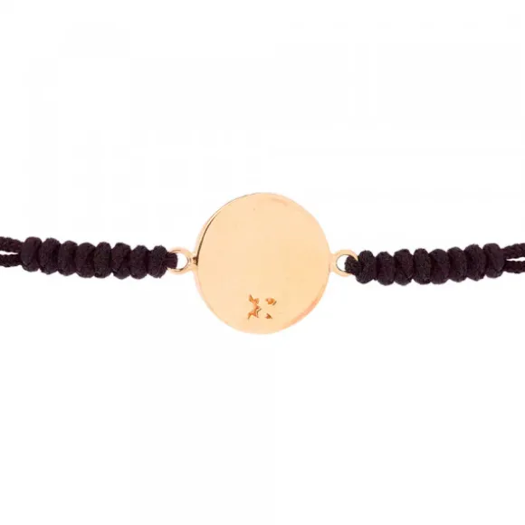 Pulsera Lauburu Redondo Plata Dorada Negra