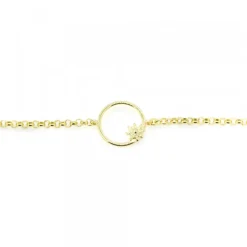 Pulsera Luna Llena de Plata Dorada