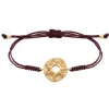 Pulsera Macramé Etrusca Mountain Plata dorada